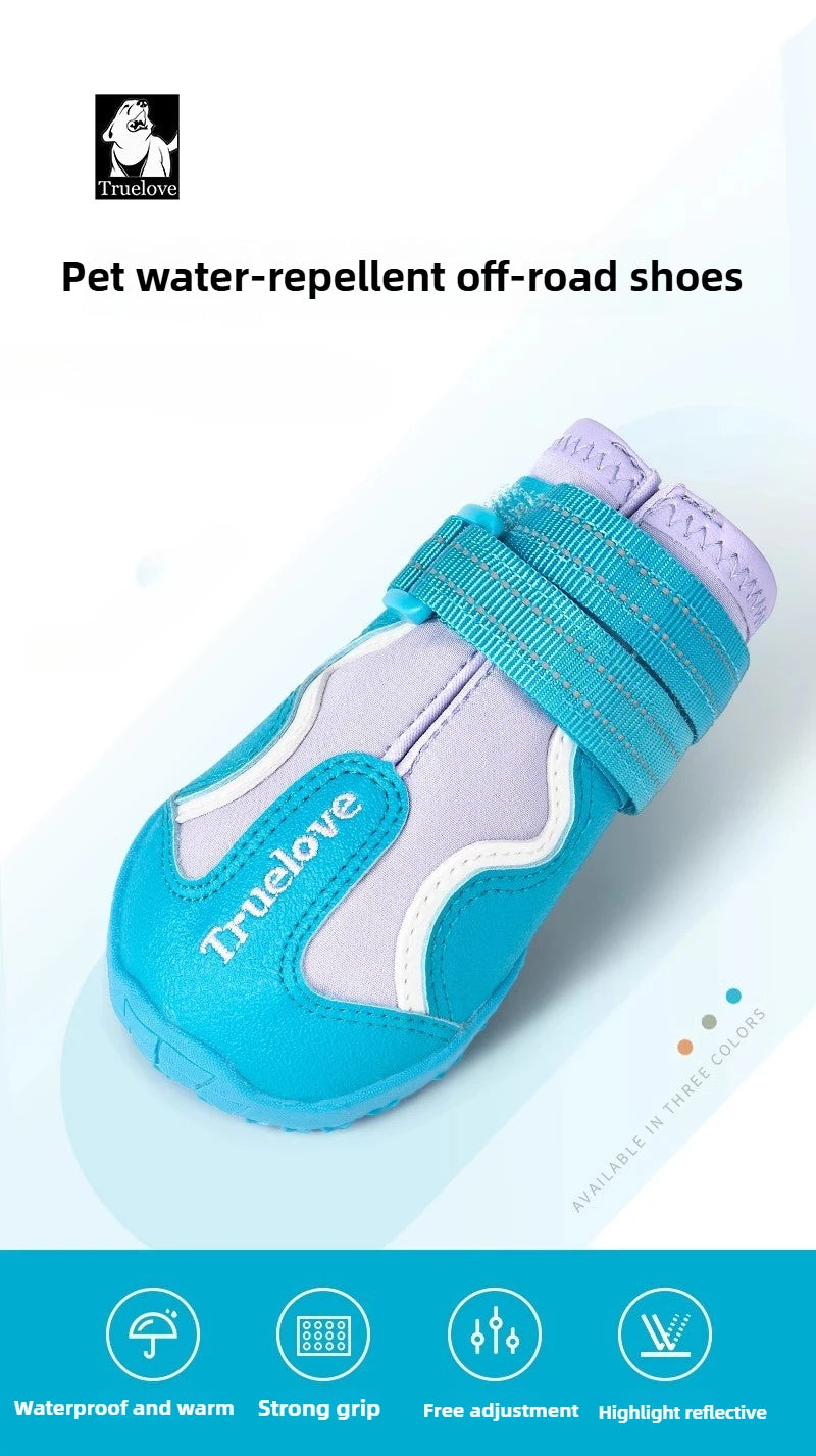 Dog Shoes Adjustable Waterproof Warm and Protect The Feet Small Dogs Reflective Shoes Easy Clean Pet Supplies Products