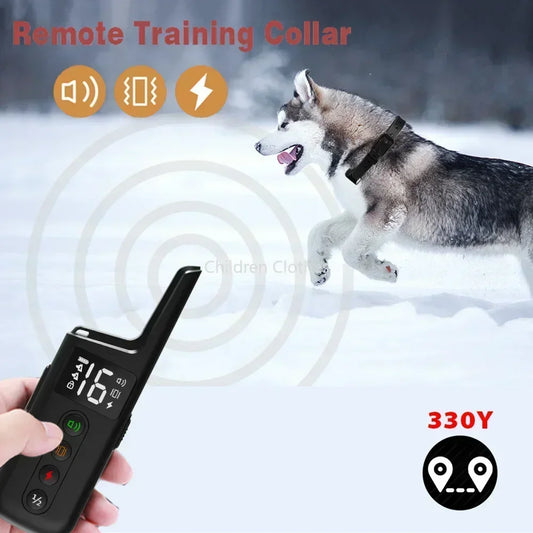 2024 New Electric Waterproof Dog Training Collar Rechargeable Remote Control Static Shock Vibration Anti Bark Collars for Dogs