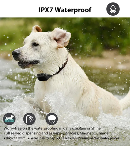 2024 New Electric Waterproof Dog Training Collar Rechargeable Remote Control Static Shock Vibration Anti Bark Collars for Dogs