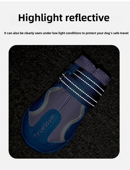 Dog Shoes Adjustable Waterproof Warm and Protect The Feet Small Dogs Reflective Shoes Easy Clean Pet Supplies Products