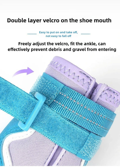 Dog Shoes Adjustable Waterproof Warm and Protect The Feet Small Dogs Reflective Shoes Easy Clean Pet Supplies Products
