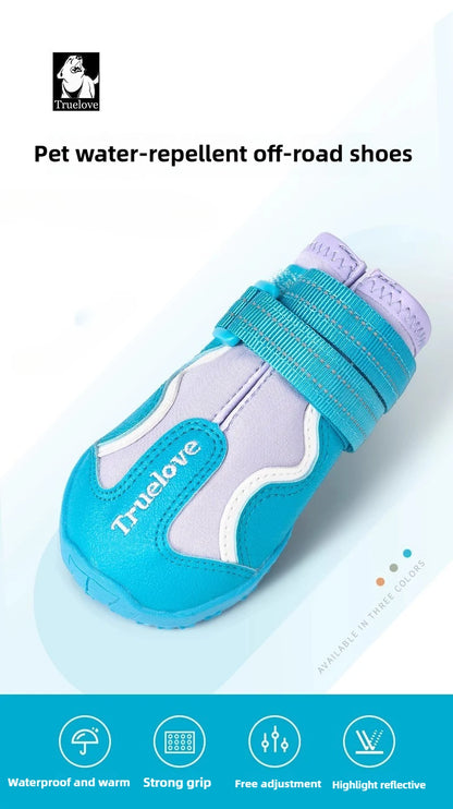 Dog Shoes Adjustable Waterproof Warm and Protect The Feet Small Dogs Reflective Shoes Easy Clean Pet Supplies Products