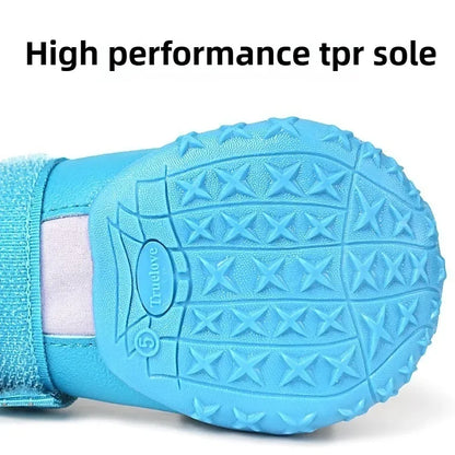 Dog Shoes Adjustable Waterproof Warm and Protect The Feet Small Dogs Reflective Shoes Easy Clean Pet Supplies Products