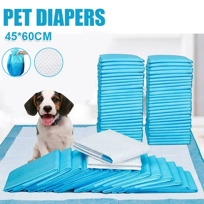 100pc Pet diapers 45*60cm Super Absorbent Pet Diaper Dog Training Pee Pads Disposable Healthy Nappy Mat For Cats Dog