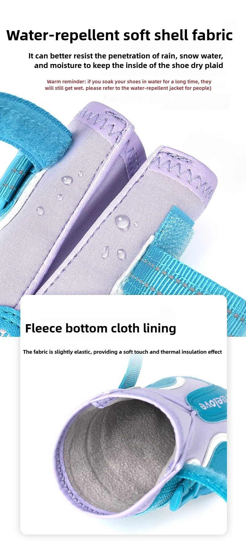 Dog Shoes Adjustable Waterproof Warm and Protect The Feet Small Dogs Reflective Shoes Easy Clean Pet Supplies Products