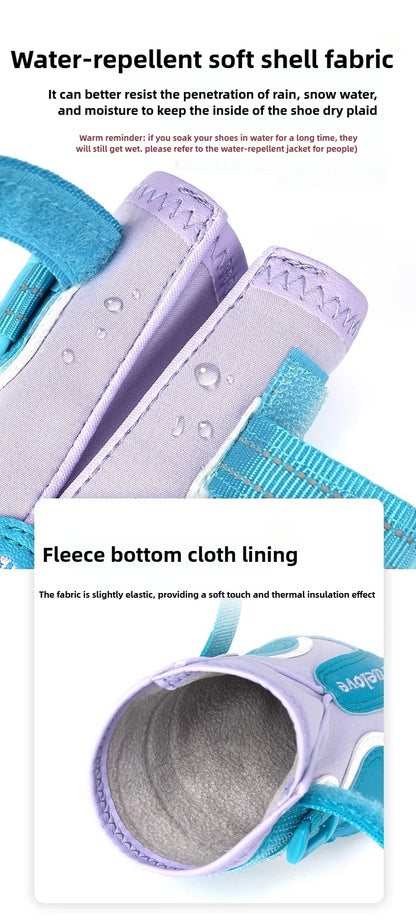 Dog Shoes Adjustable Waterproof Warm and Protect The Feet Small Dogs Reflective Shoes Easy Clean Pet Supplies Products