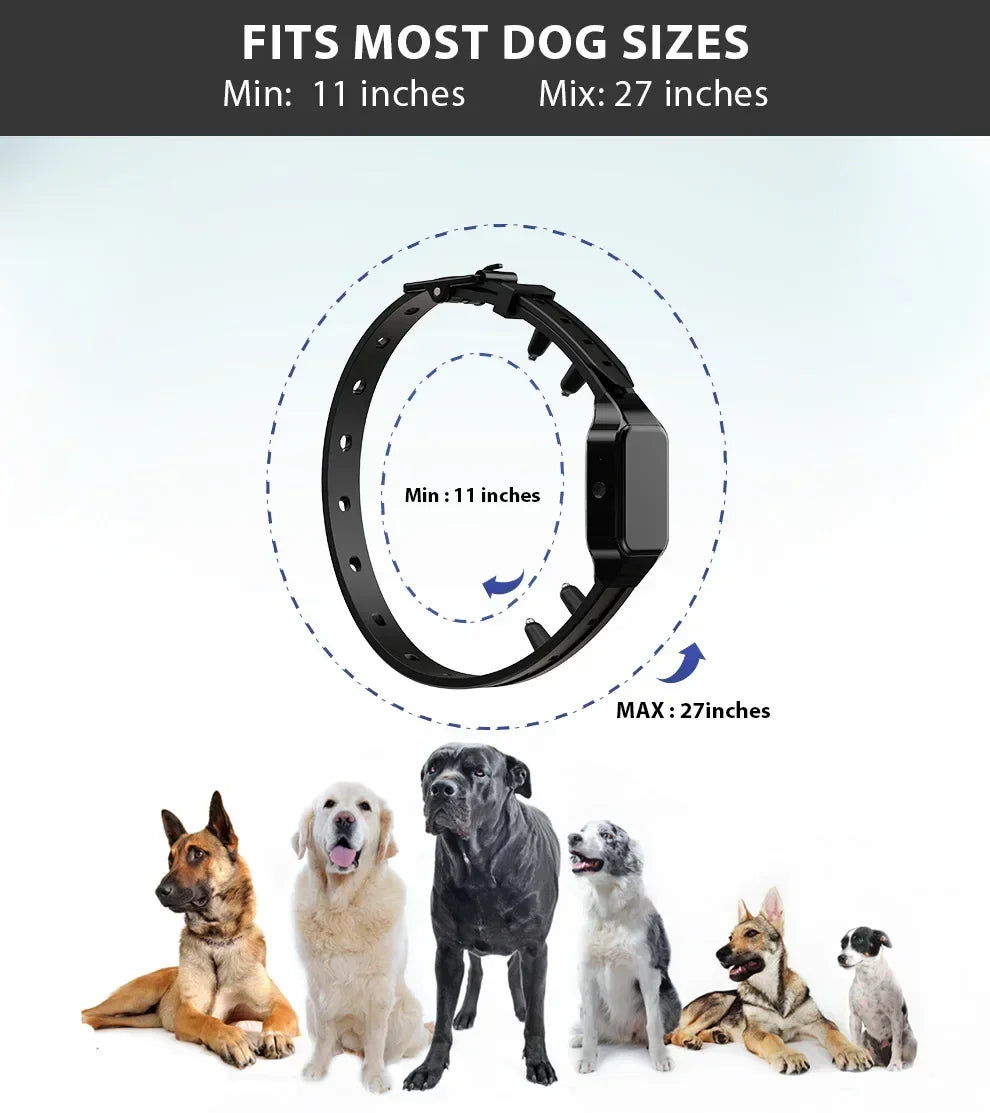 2024 New Electric Waterproof Dog Training Collar Rechargeable Remote Control Static Shock Vibration Anti Bark Collars for Dogs