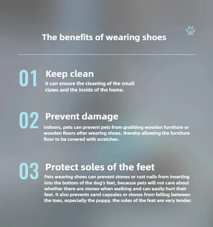 Dog Shoes Adjustable Waterproof Warm and Protect The Feet Small Dogs Reflective Shoes Easy Clean Pet Supplies Products