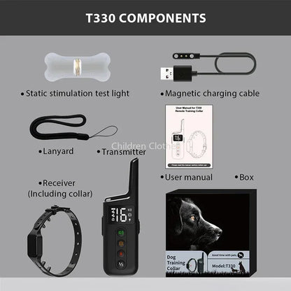 2024 New Electric Waterproof Dog Training Collar Rechargeable Remote Control Static Shock Vibration Anti Bark Collars for Dogs