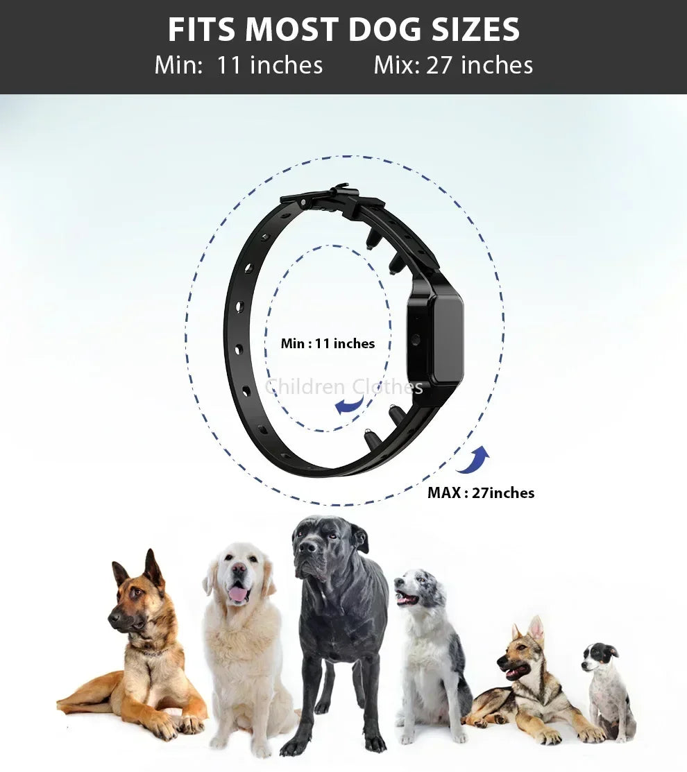 2024 New Electric Waterproof Dog Training Collar Rechargeable Remote Control Static Shock Vibration Anti Bark Collars for Dogs